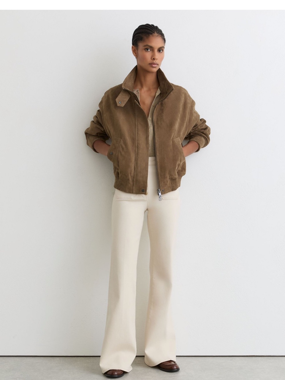 Reiss Cara Funnel Neck Bomber